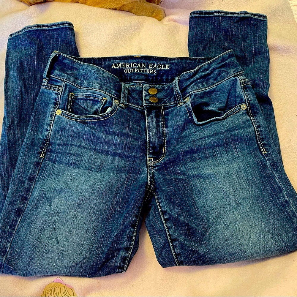 AMERICAN EAGLE 🦅 Ladies ARTIST CROP SUPER STRETCH Jeans Size 6